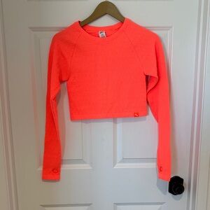 JoyLab Neon Coral Textured Active Top